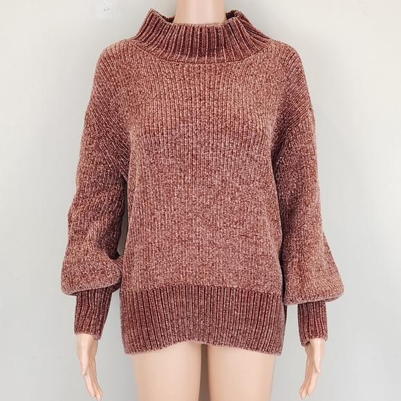 Cynthia Rowley Knit Brown Long Sleeve Sweater - Picture 1 of 7